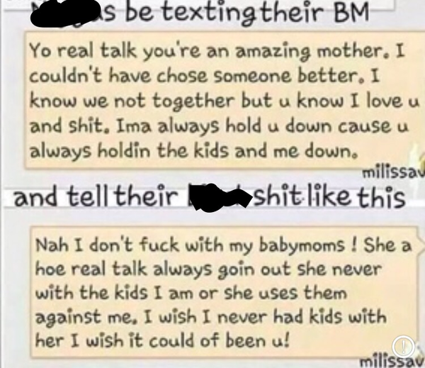 Should my boy be talking to his baby mum that way??