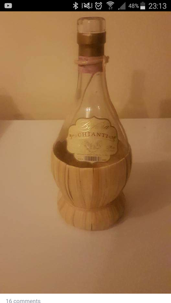 Empty bottle of wine, for sale, anyone?