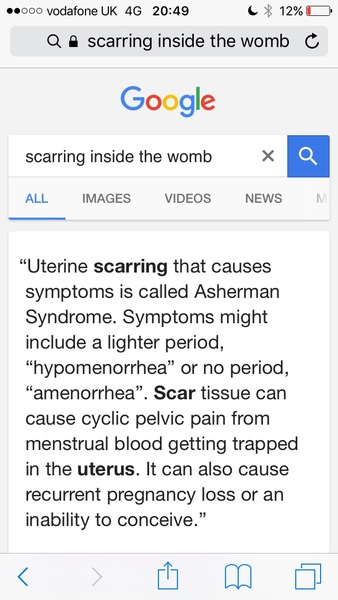 Scars in womb preventing implantation - where to get specialist private help?