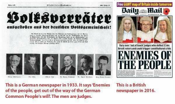 To be fed up of comparisons with 1930s Germany in U.K. politics?