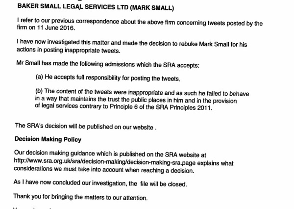 Is this appropriate conduct for solicitors?