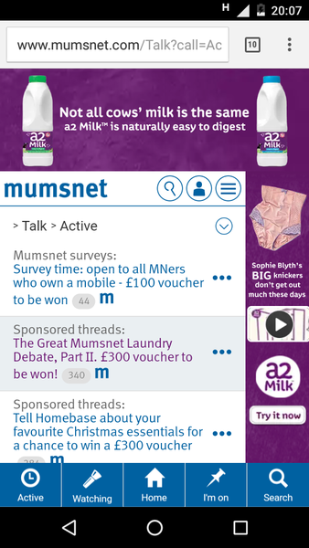 What's with the milk advert that squishes everything to one side?