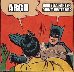 To post a childish meme to display that I'm fucked off?