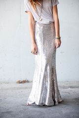 Sequin maxi skirt