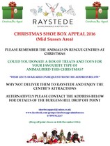 Mid Sussex Christmas Shoebox Appeal for Raystede Animal Welfare