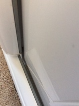 Gap on upvc French doors where the door meets the frame?