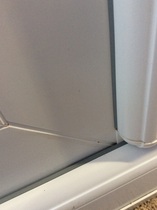 Gap on upvc French doors where the door meets the frame?