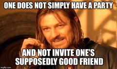 To post a childish meme to display that I'm fucked off?