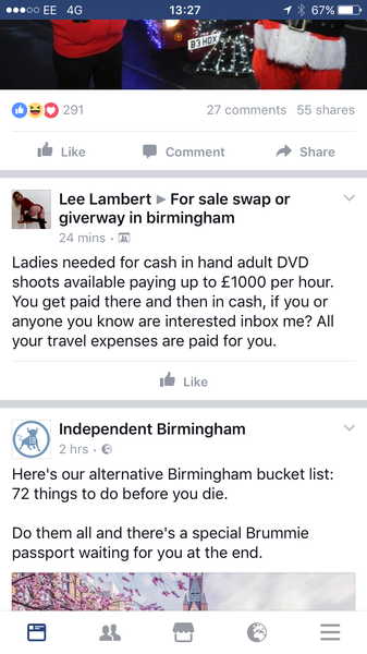 Aibu to think this is unreasonable? (Facebook selling to another level)