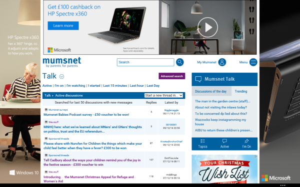 What's with the milk advert that squishes everything to one side?