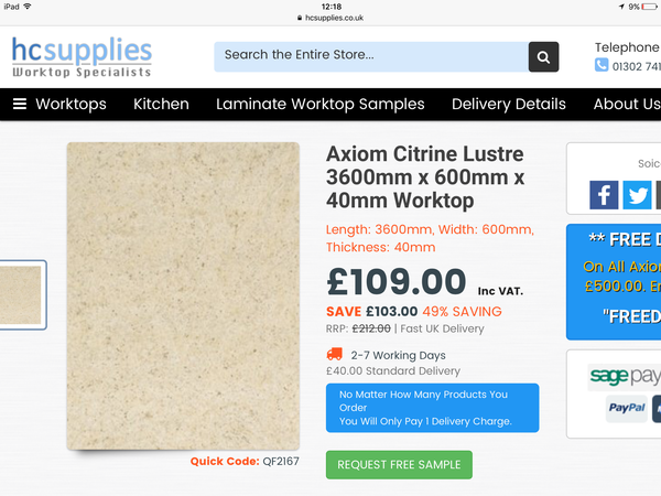 Run out of money for worktops - do we get laminate??? Help!