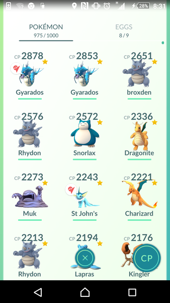 Pokemon Go #5. In which Grimer runs a Muk and gets slapped round the chops with a Flappy Fish.