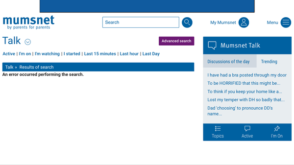 Advanced search issues