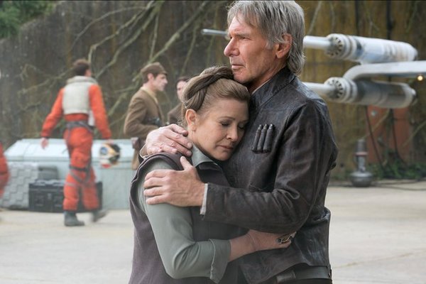 To actually be crying because Carrie Fisher passed away?