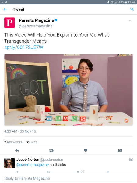 Parents magazine promoting ta agenda