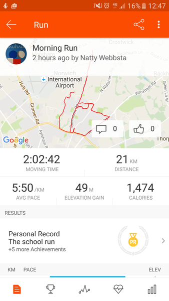 Half marathon new thread