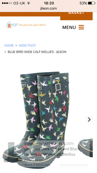 Bah! Christmas pressie Joules wellies don't fit-any ideas for alternative please?