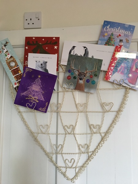 How do you display Christmas cards?
