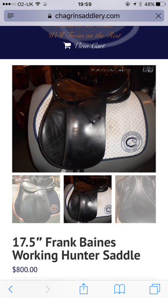Saddle pad for working hunter