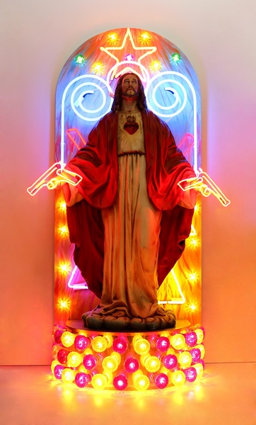 To think blue lights are NOT Christmassy (light-hearted)