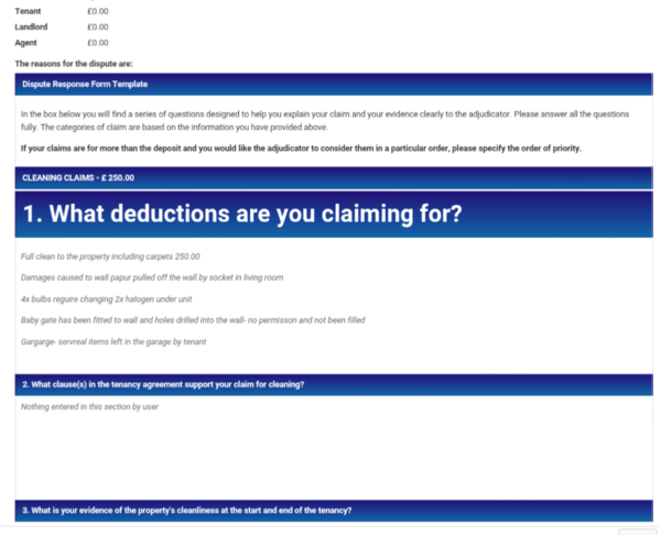 Getting deposit back from letting agents