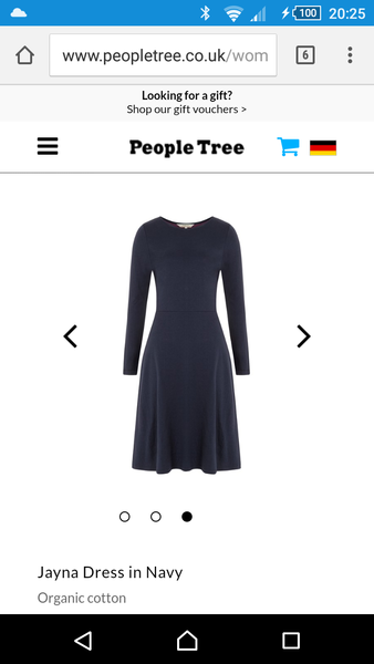 What can I wear with a plain navy dress to avoid looking like a matronly nun?