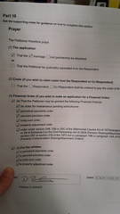 HELP just received divorce papers through the post, does anyone have any knowledge to run through it with me???