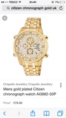 Gold chronograph watch for £200ish