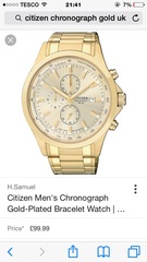 Gold chronograph watch for £200ish