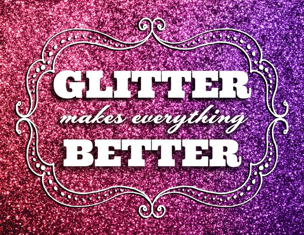 Oh god, the glitter... it's everywhere!