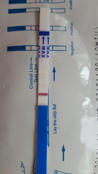 There's a faint line.