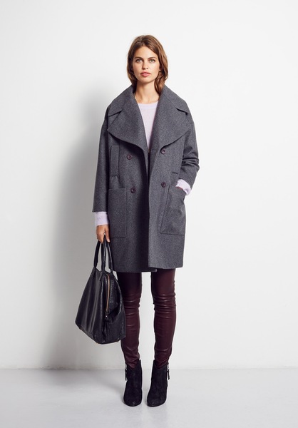 Grey Cocoon Coat