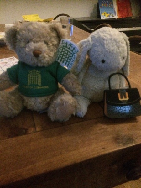 Found a toy bunny outside the House of Commons