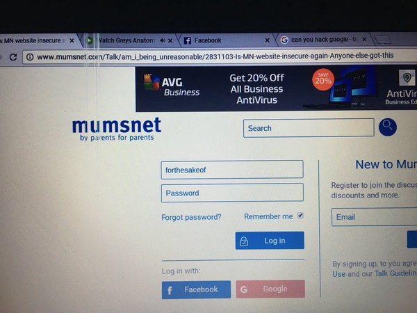 Is MN website insecure again? Anyone else got this?