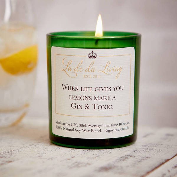 Home fires, candles and gin for zombie