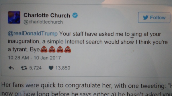 to think you should ignore people having a go at you if you are the President Elect of the USA