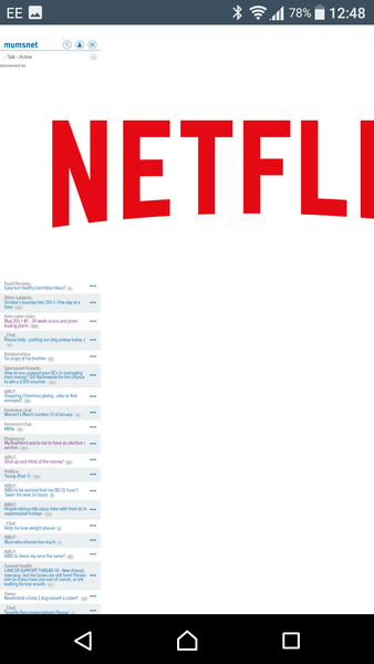 Is mumsnet sponsored by Netflix now?