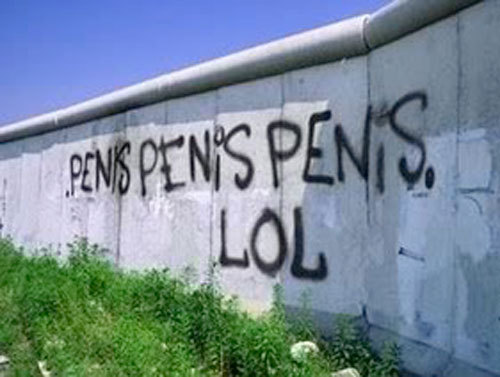 To really, really want to shout PENIS really bloody loudly