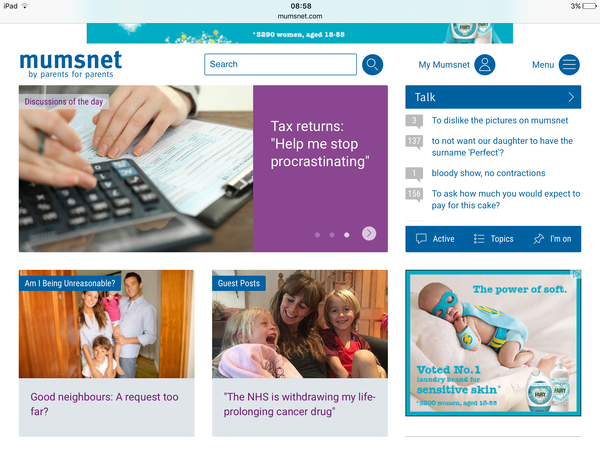 To dislike the pictures on mumsnet