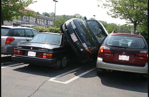 Blocking neighbour's car with bins