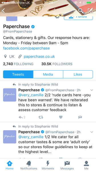 To think Paperchase have lost their minds over cock and anal cards