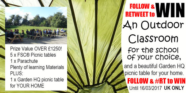 Win an Outdoor Classroom for the school of your choice!