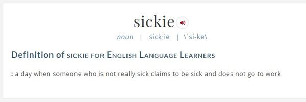 To think that just because you're off work sick doesn't mean you cannot leave the house