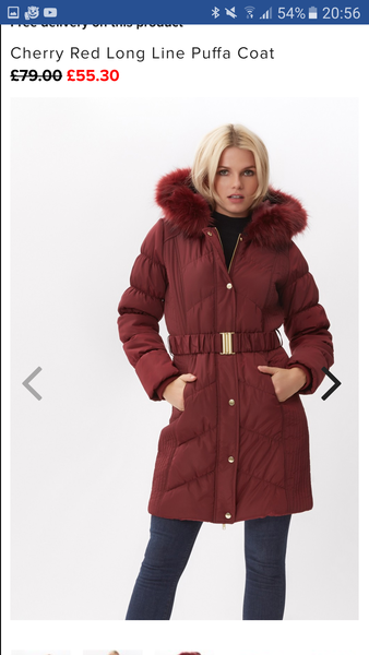 Burgundy parka coat...