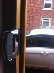 By swapping my pvc door for a wooden one