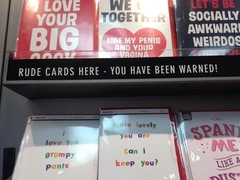 To think Paperchase have lost their minds over cock and anal cards