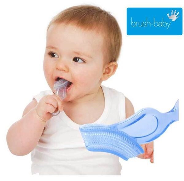 Brushing baby's teeth