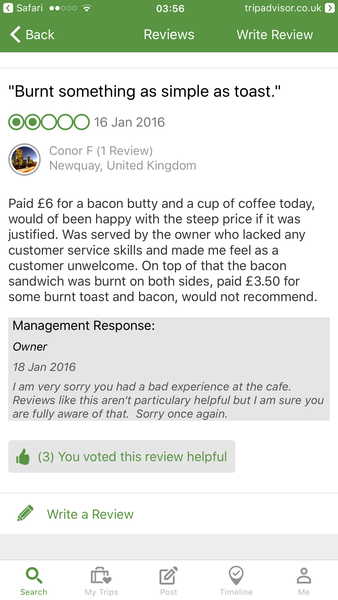 To expect a naice cafe to have a loo?