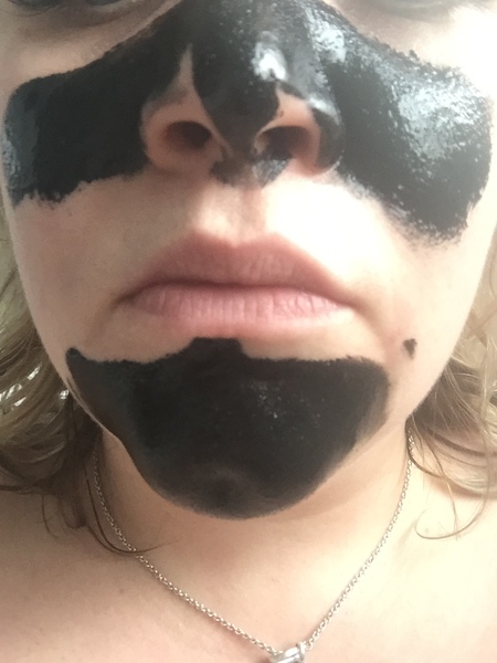 I'm about to use the blackhead peeling Facebook thing...