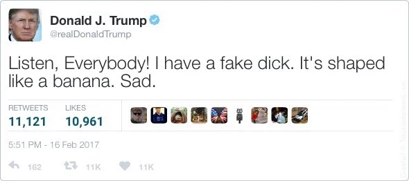 It's a bigly Trump thread. Another beauty. But you don't need to know what's in it. I don't have to tell you. So there.